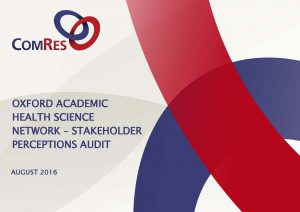 Oxford Academic Health Science Network ComRes survey report August 2016