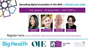 Spreading digital innovation in the NHS Sleepio webinar 29 September 1400-1500