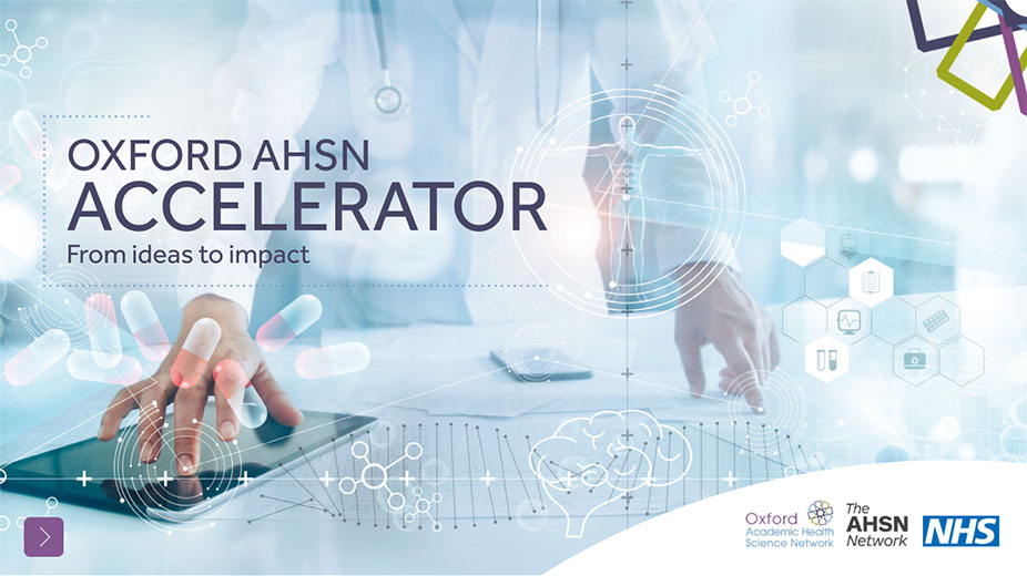 Front cover of Oxfordshire AHSN Accelerator brochure